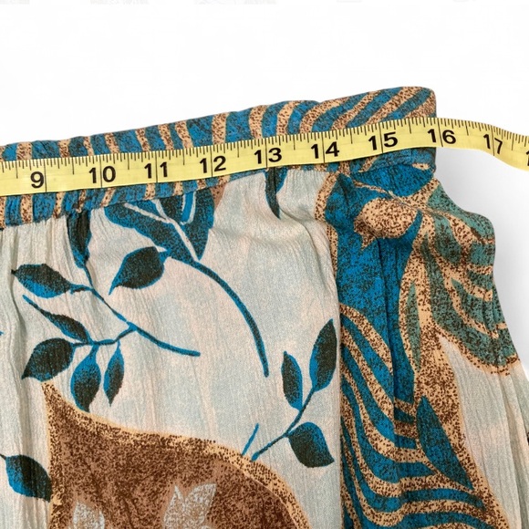 Vintage Draper’s & Damon’s Floral Boho Midi Skirt, Blue & Green, Women’s Large - Picture 6 of 7